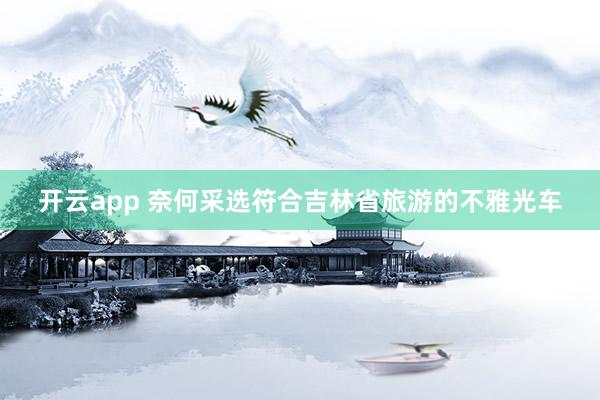 开云app 奈何采选符合吉林省旅游的不雅光车